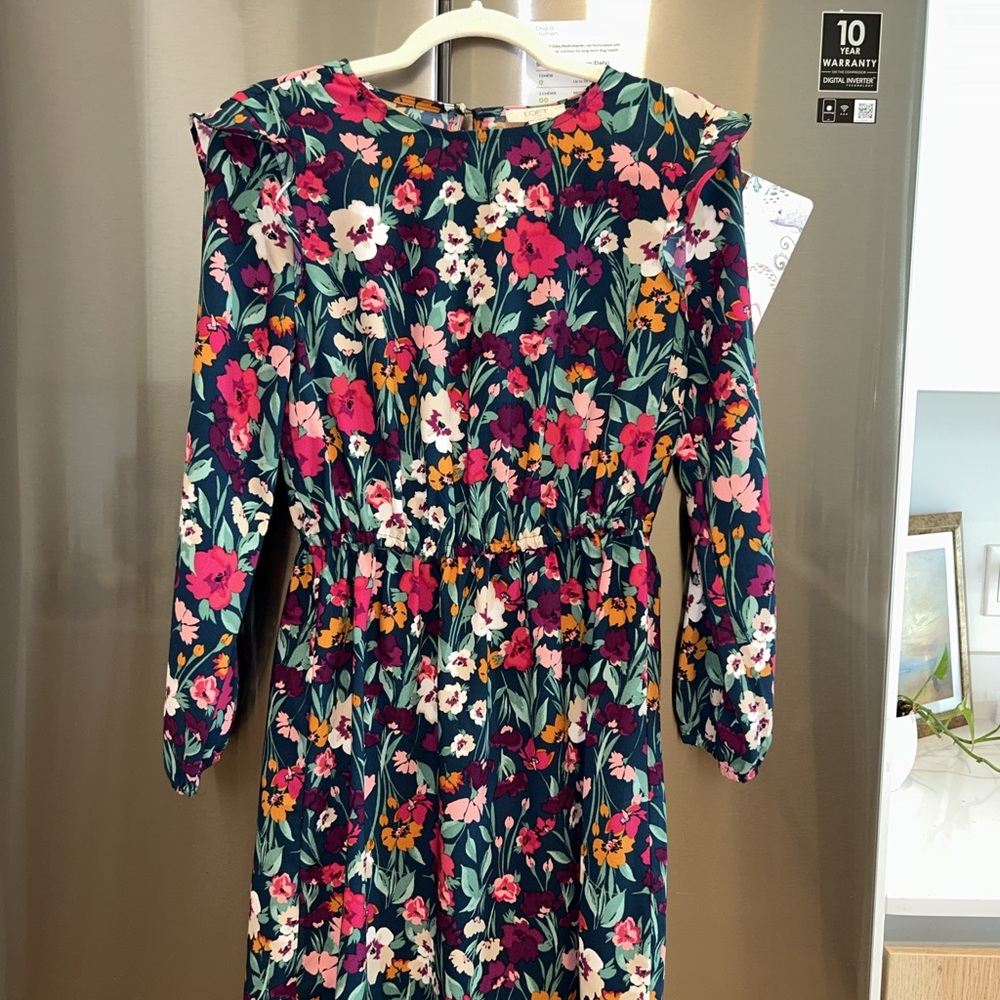 LOFT Floral Mini Dress - Multicolor